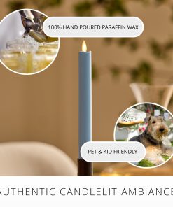 Airy Blue Flameless Candle Taper
