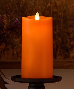 Russet Orange Flameless Candle Pillar