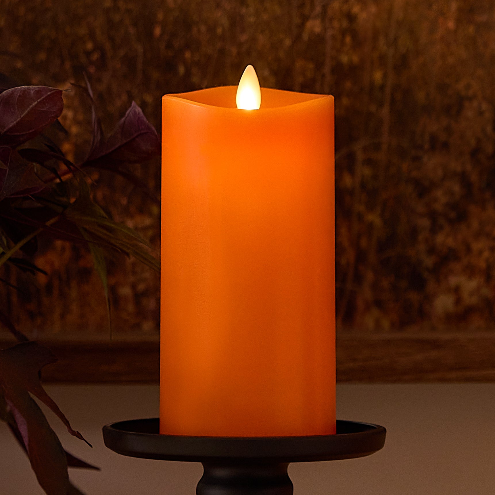 sm-image-01a7c6a0068d908d39ad9003 Russet Orange Flameless Candle Pillar