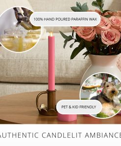 Sweet Pink Flameless Candle Taper