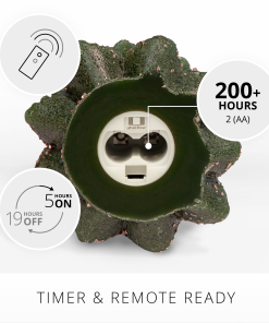 Green Glitter Holiday Tree Flameless Candle