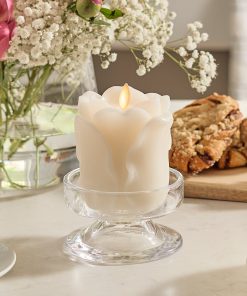 Snow White Flameless Candle Rose Bud