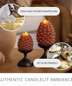 Caramel Café Flameless Candle Pinecone