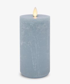 Rechargeable Seaglass Silver Blue Pillar