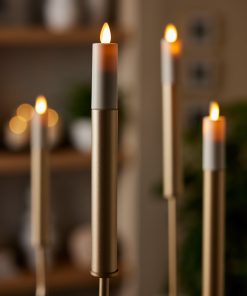Set of 2 Pearl Ivory Flameless Candle E12 Taper Bulbs