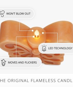 Sunlit Honey Flameless Candle Butterfly