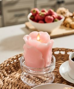 Crystal Rose Flameless Candle Rose Bud