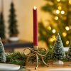 Holiday Red Glitter Flameless Candle Taper