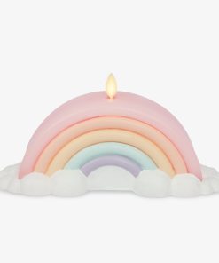 Pastel Crystal Rose Flameless Candle Rainbow