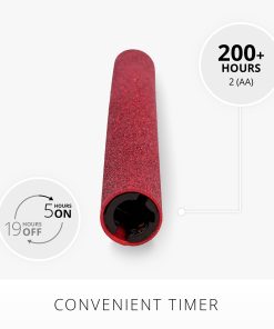 Holiday Red Glitter Flameless Candle Taper
