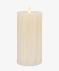 White Swan Selenite Flameless Candle Pillar