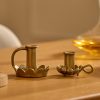 Brass Wrought Iron Scalloped Taper Holders