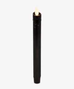 Black Wax Drip Flameless Candle Taper