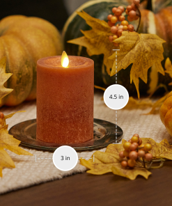 Adobe Seaglass Flameless Candle Pillar
