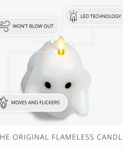 Bright White Flameless Candle Spooky Ghost