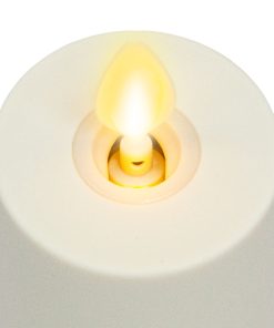 Pearl Ivory Flameless Candle Votive - Flat Top - Set of 2