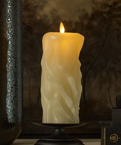 Pearl Ivory Skeleton Hand Flameless Candle Pillar