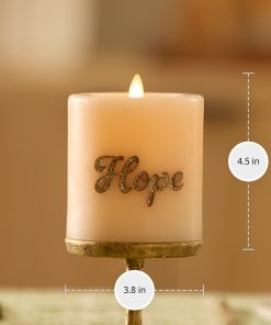 White Swan HOPE Flameless Candle Pillar