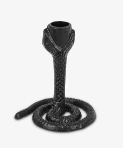 Black Wrought Iron Snake Taper Holder