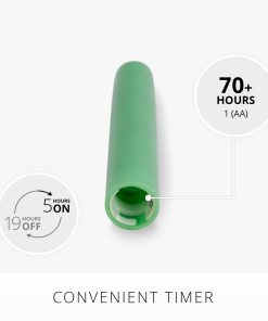 Vibrant Green Flameless Candle Tapers - Flat Top - 6.75" Height - Set of 2