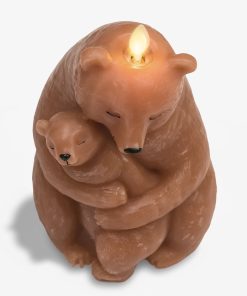 Pecan Brown Mama Bear Flameless Candle