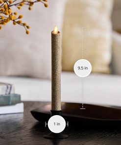 Champagne Glow Glitter Flameless Candle Taper