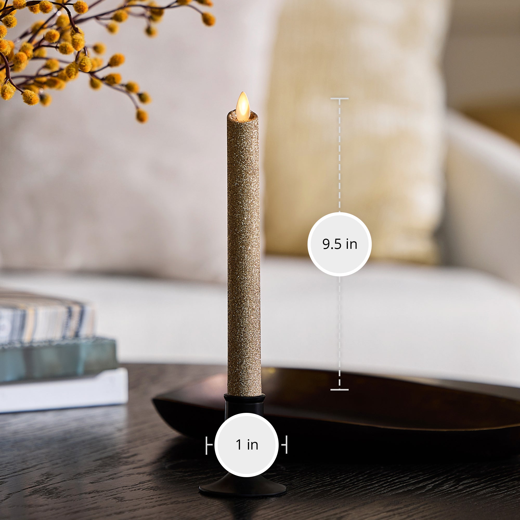 sm-image-15e1e849a38af01d91dbf91c Champagne Glow Glitter Flameless Candle Taper