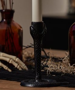 Black Wrought Iron Snake Taper Holder