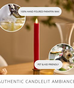 True Red Flameless Candle Taper