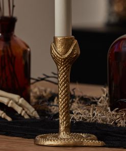 Brass Wrought Iron Snake Taper Holder