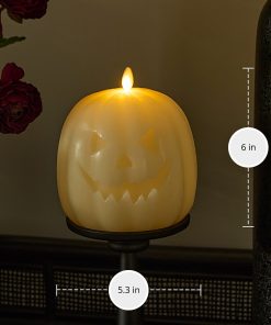 Pearl Ivory Flameless Candle Jack-o'-lantern