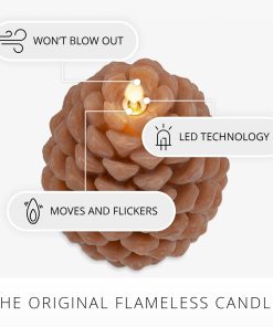 Caramel Café Flameless Candle Pinecone