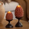 Caramel Café Flameless Candle Pinecone