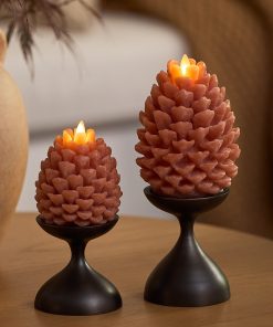 Caramel Café Flameless Candle Pinecone