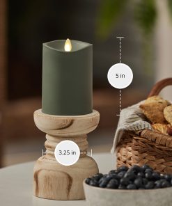 Loden Green Outdoor Flameless Candle Pillar