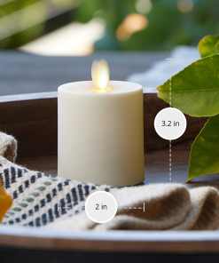 Pearl Ivory Outdoor Flameless Candle Votive - Flat Top