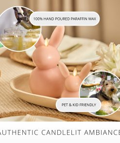 Dusky Rose Flameless Candle Bunny
