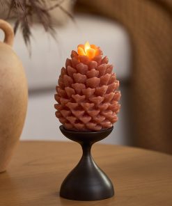 Caramel Café Flameless Candle Pinecone