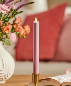 Blooming Mauve Flameless Candle Taper