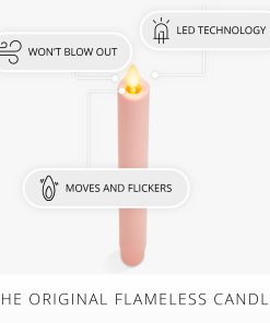 Crystal Rose Flameless Candle Taper