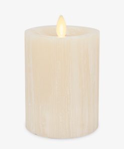 White Swan Selenite Flameless Candle Pillar