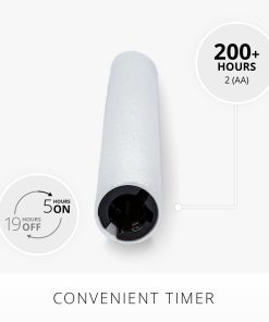 Dazzling White Glitter Flameless Candle Taper