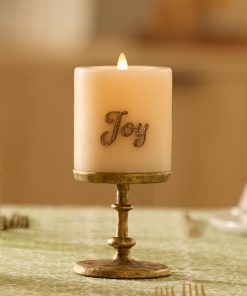 White Swan JOY Flameless Candle Pillar