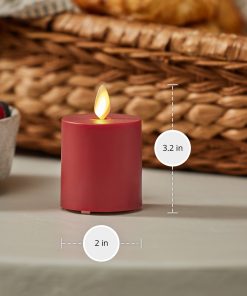 Cherry Red Outdoor Flameless Candle Votive