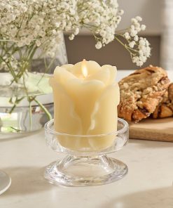 Lemon Chiffon Flameless Candle Rose Bud