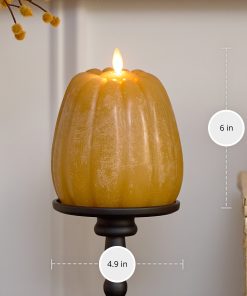 Harvest Gold Flameless Candle Pumpkin