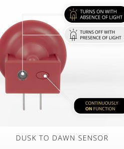Holiday Red Flameless Candle Nightlight