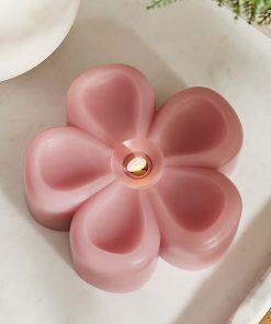 Blooming Mauve Flower Flameless Candle Tealight