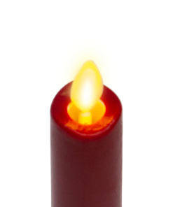 Burgundy Flameless Candle Tapers - Melted Top - 9.5
