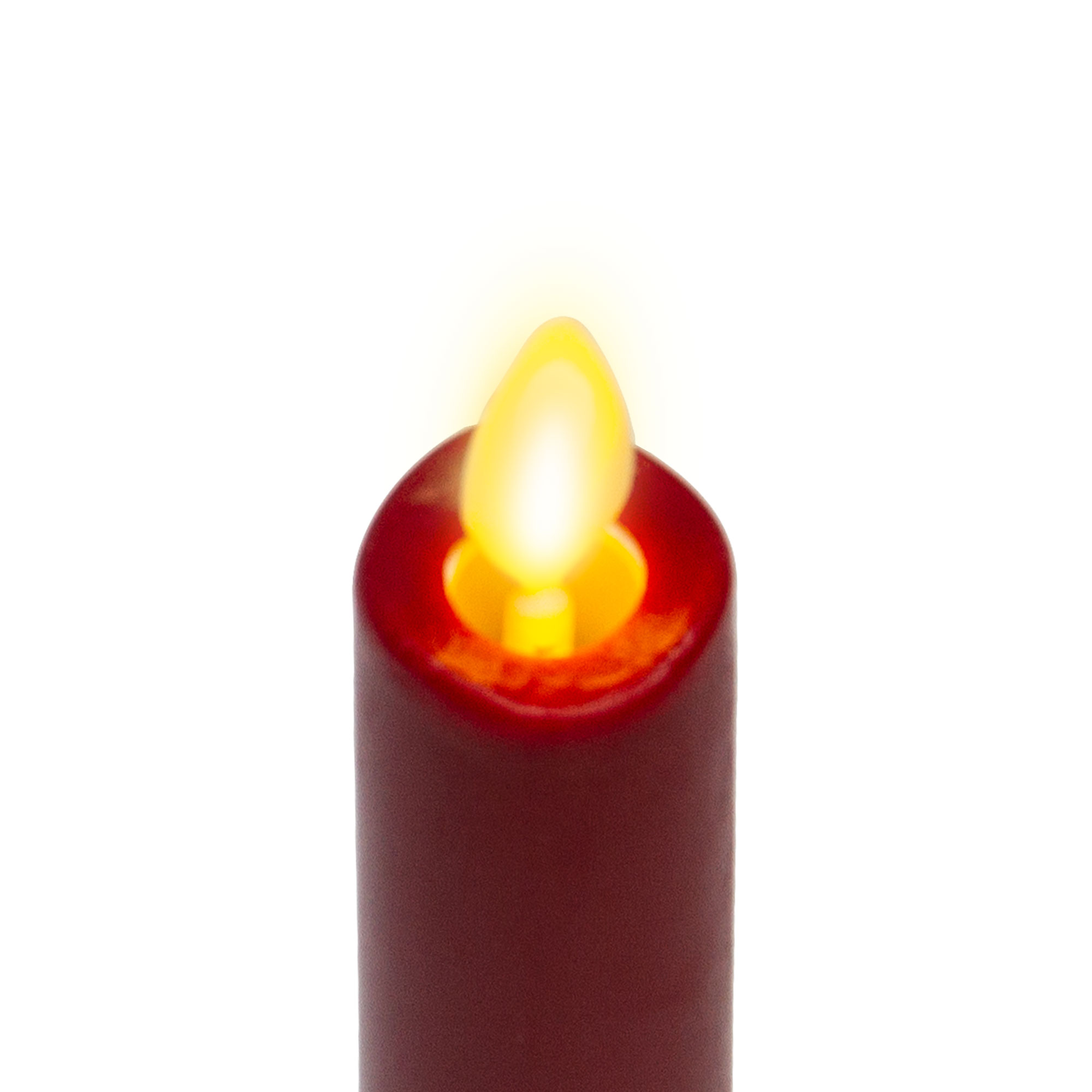 sm-image-27417b4ba5e46d8c76ab19a3 Burgundy Flameless Candle Tapers - Melted Top - 9.5" Height - Set of 2